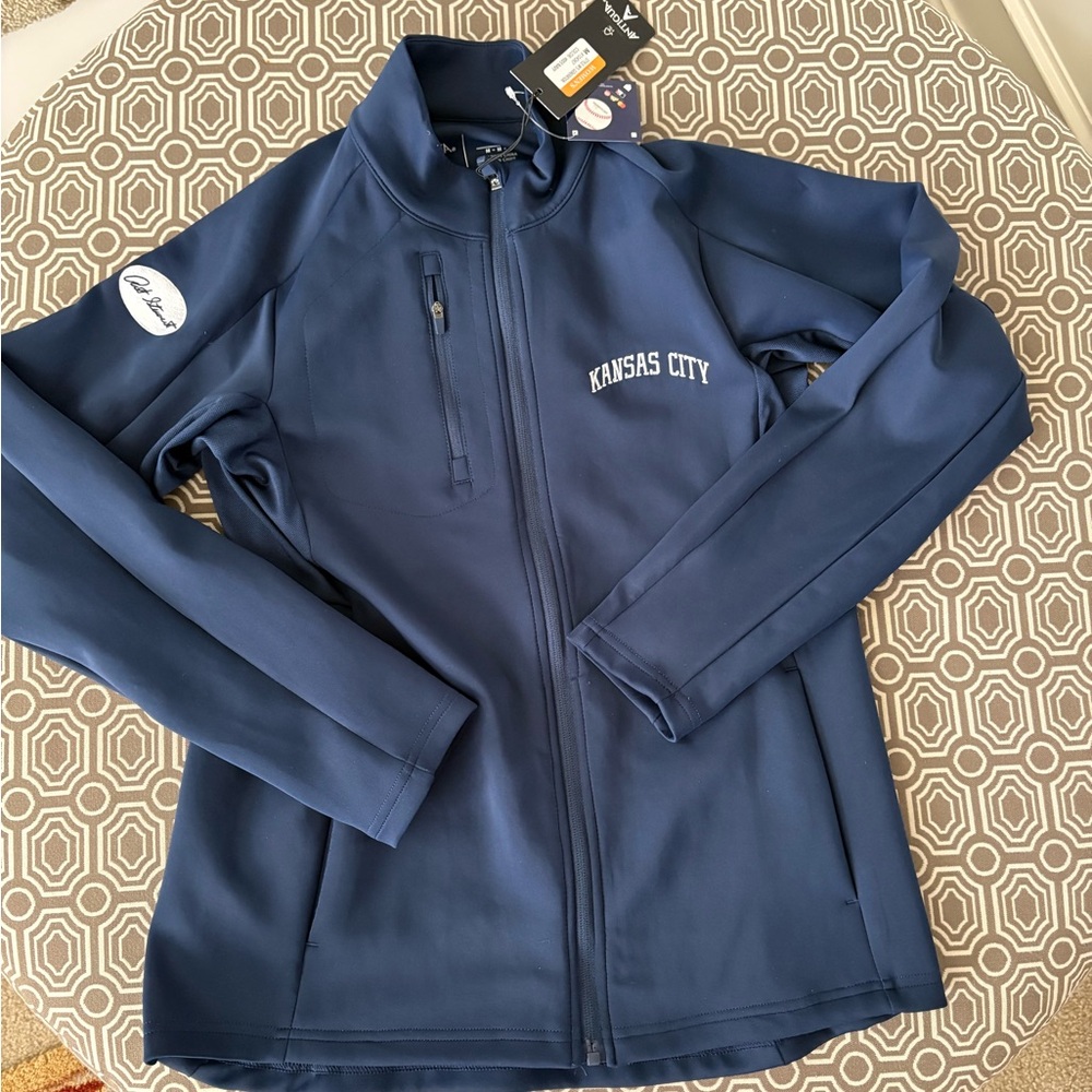 Women's Navy KC Royals Jacket with Kansas City Logo and Art Stewart patch